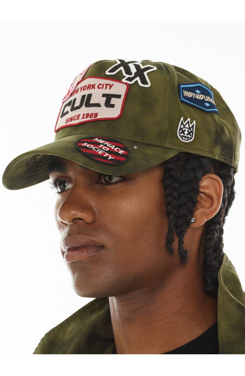 Cult of Individuality Camo Patch Trucker Hat, Alternate, color,