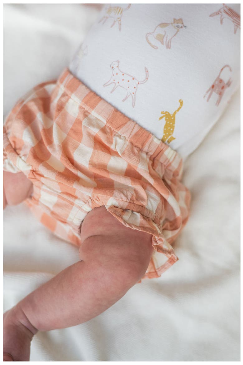 Ruffle Organic Cotton Bloomers, Alternate, color, MELON