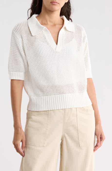 Young, Fabulous & Broke Open Knit Polo