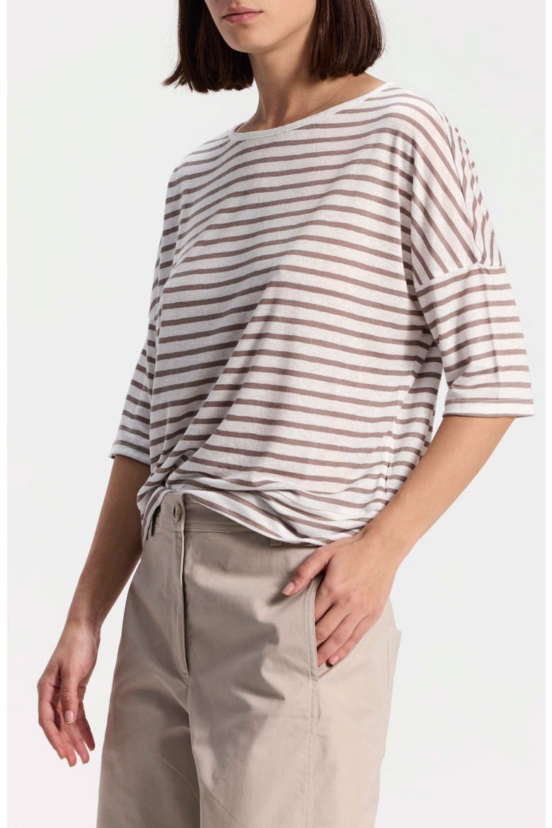 Striped T-Shirt, Alternate, color, Mocha Stripes