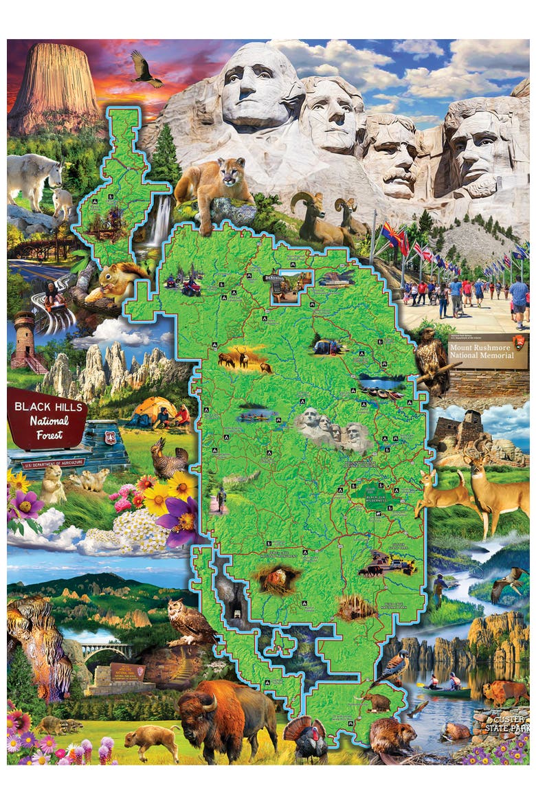 Black Hills 1000 Piece Jigsaw Puzzle, Alternate, color, Multicolor