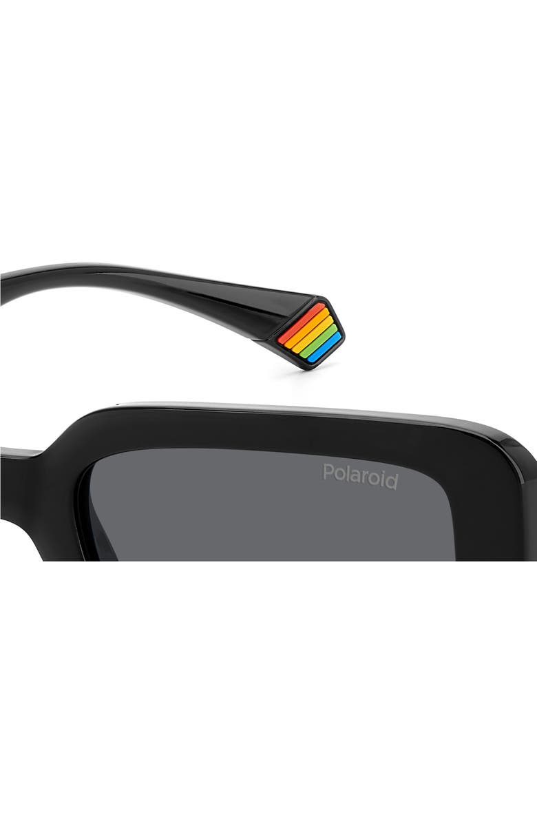 Polaroid 52mm Polarized Rectangular Sunglasses, Alternate, color, 