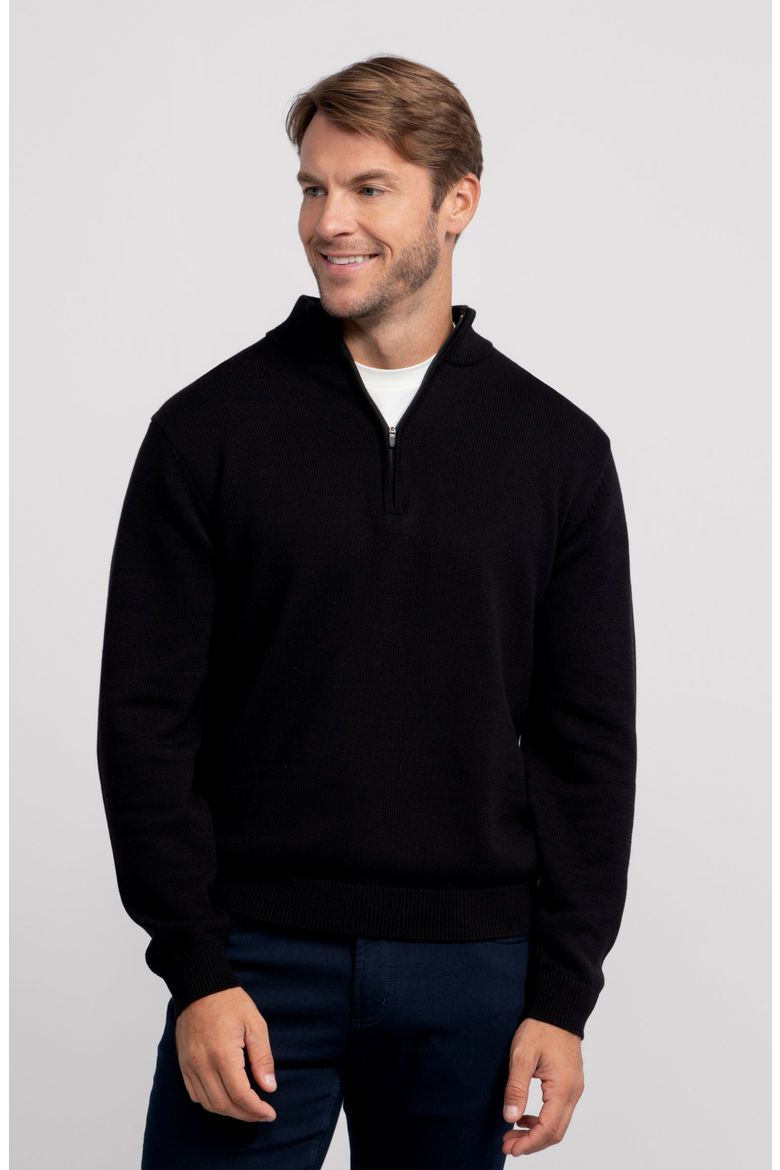Jetsetter Quarter-Zip Sweater, Main, color, True Black