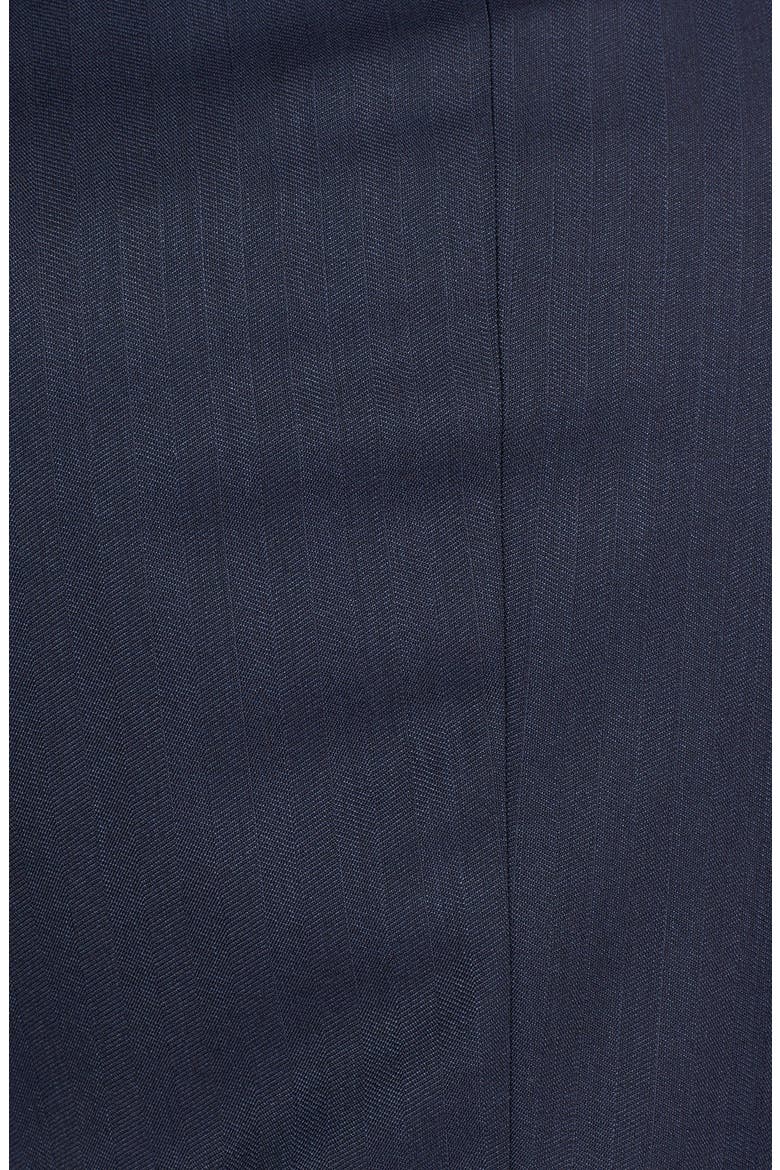 Hutsons Trim Fit Herringbone Wool Sport Coat, Alternate, color, NAVY