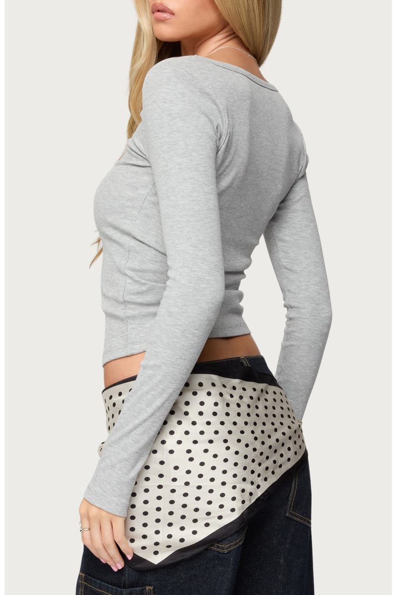Makenna Rib Scoop Neck Top, Alternate, color, GRAY-MELANGE