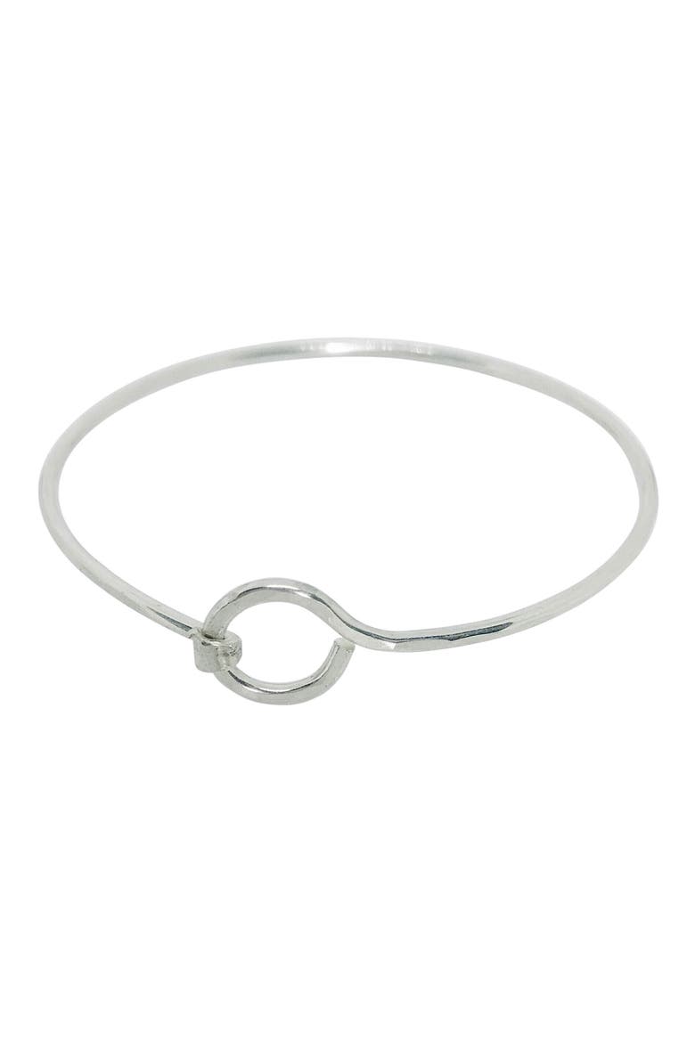 Clasping Bangle, Main, color, SILVER