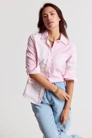 The Shirt by Rochelle Behrens The Boyfriend Shirt in Multistripe