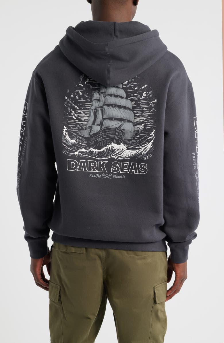 DARK SEAS Dead of Nite Fleece Hoodie, Alternate, color, Asphalt