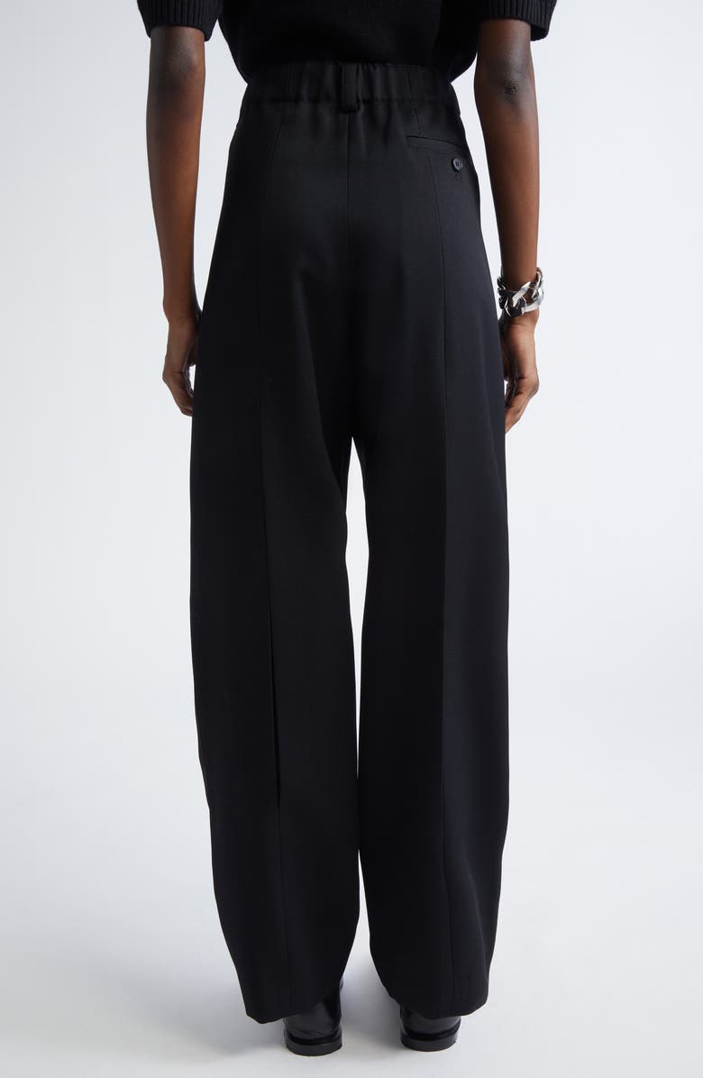Givenchy Slashed Double Pleat Wool Grain de Poudre Pants, Alternate, color, Black