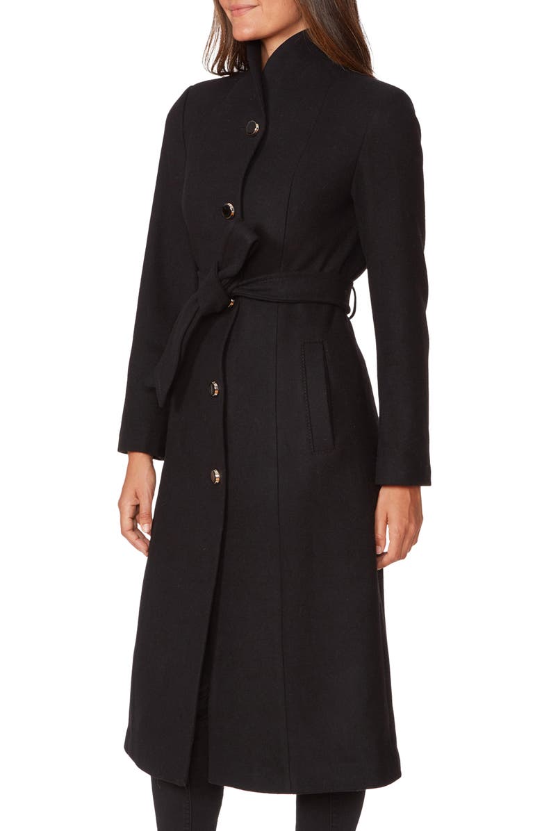 Kate Spade New York belted wool blend coat, Alternate, color, 