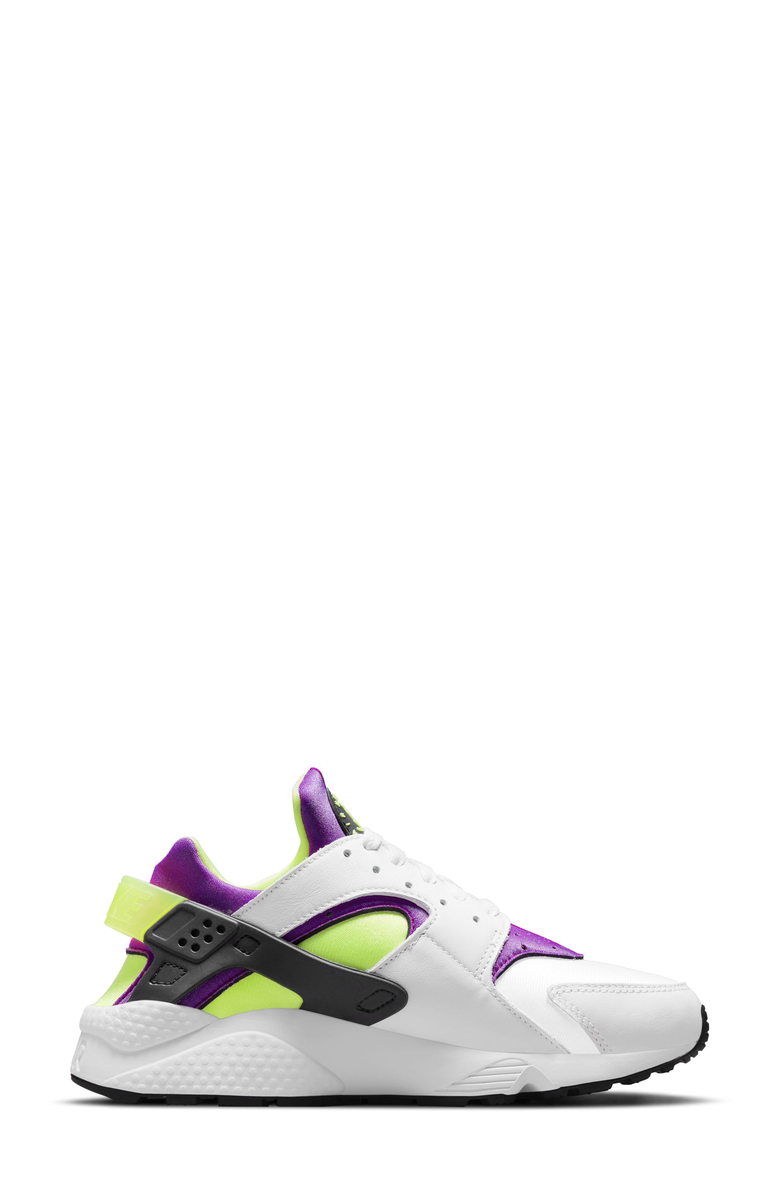 Air Huarache Sneaker, Alternate, color, WHITE/ NEON YELLOW/ MAGENTA