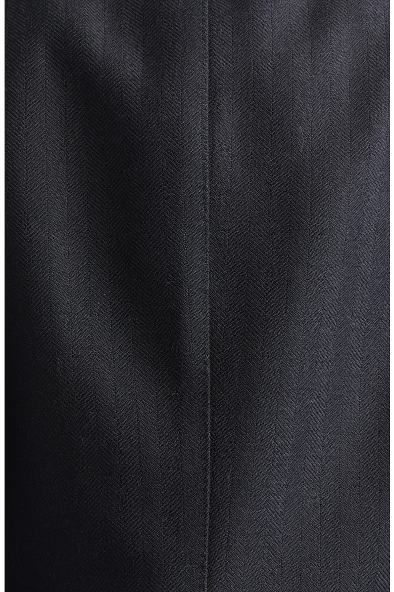Sharp Herringbone Double Breasted Virgin Wool Jacket, Alternate, color, LB999 BLACK