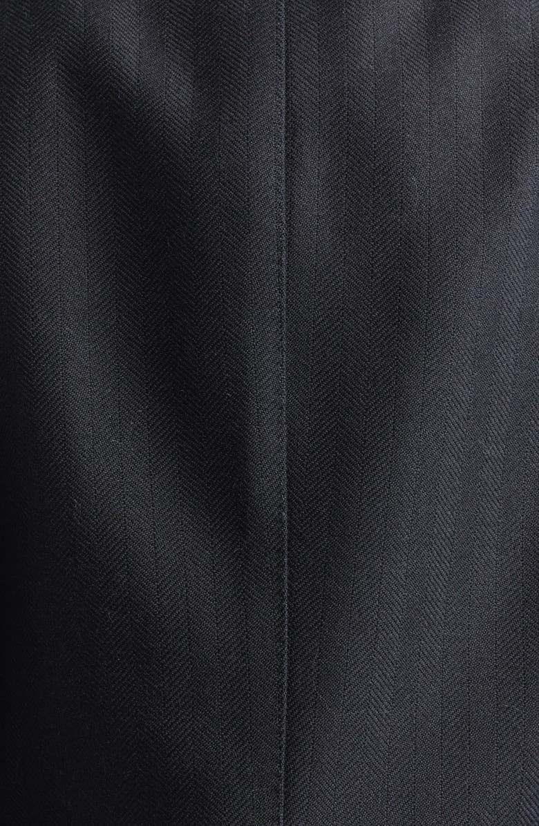 TOM FORD Sharp Herringbone Double Breasted Virgin Wool Jacket, Alternate, color, Lb999 Black