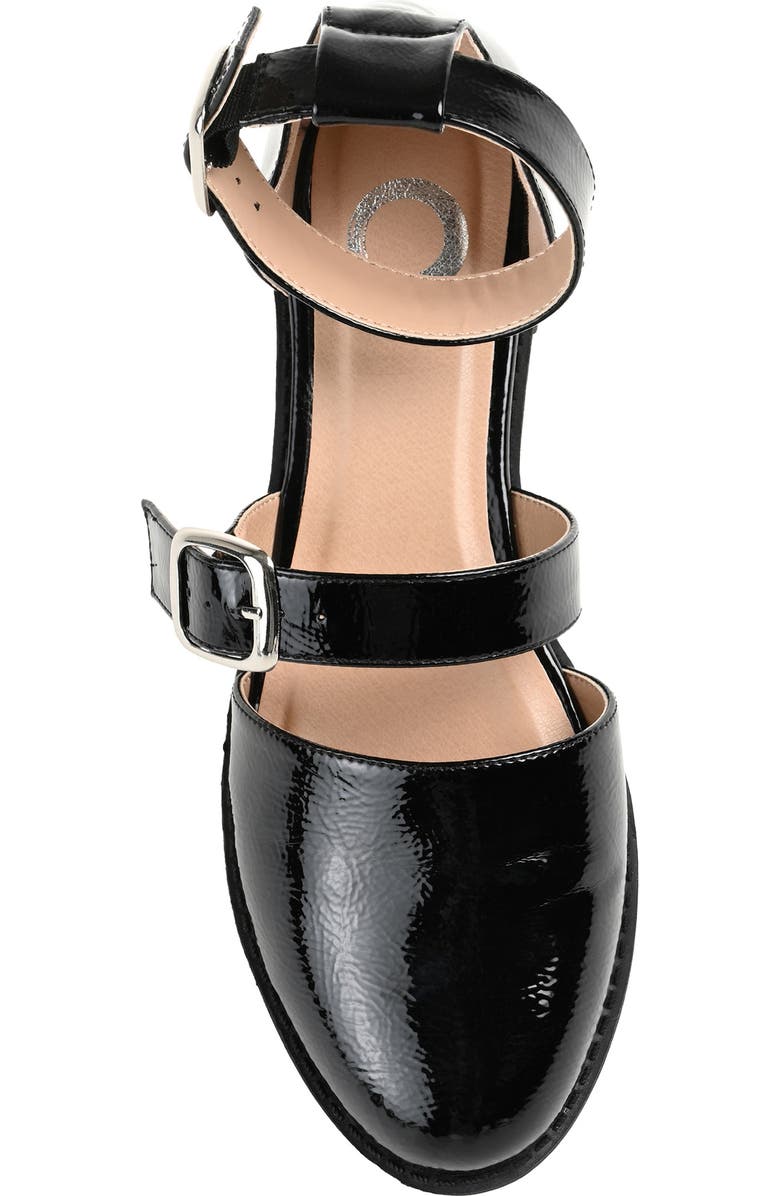 Journee Collection Constance Buckle Strap Flat, Alternate, color, Black