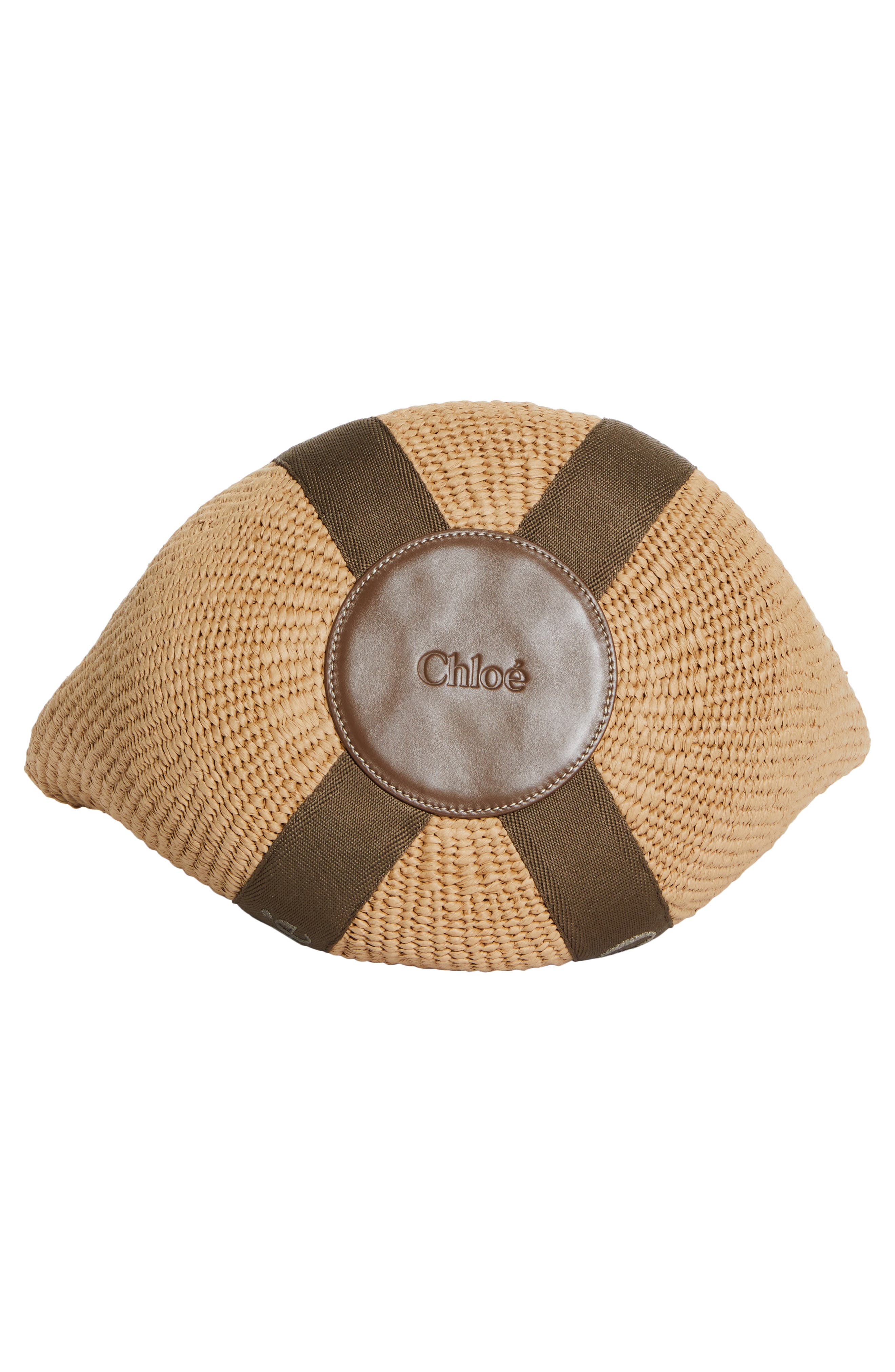 Chloé Large Woody Straw Basket Tote, Alternate, color, 