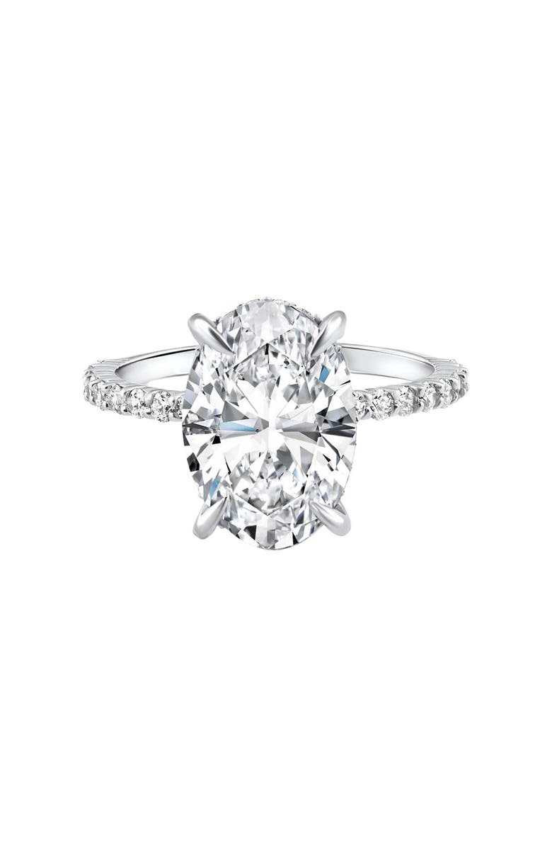 Bliss Diamond Certified 4.55Ct Oval Diamond Side Halo Engagement Ring 14k Gold Lab Grown, Alternate, color, 