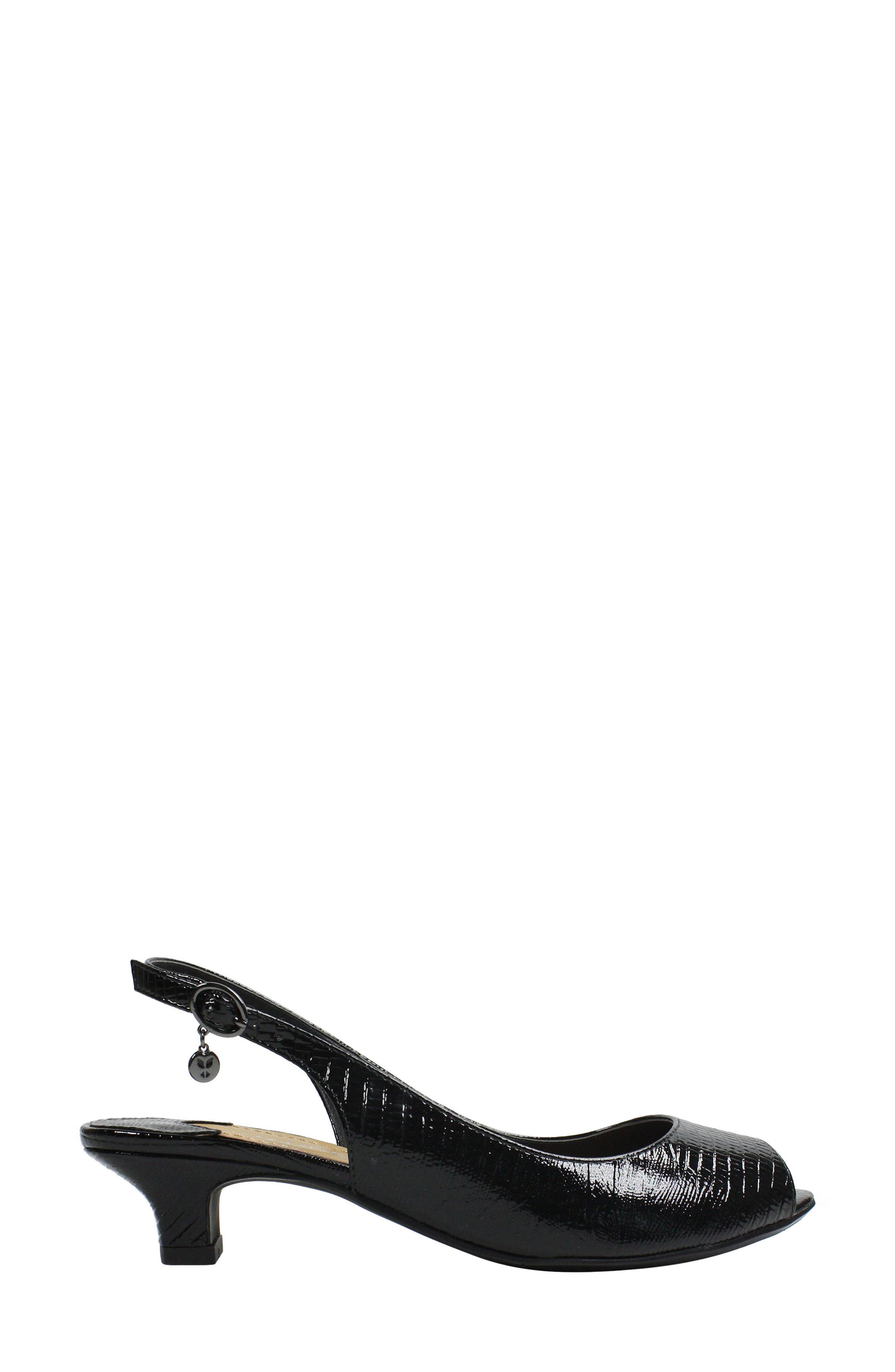 Jenvey Slingback Sandal, Alternate, color, BLACK LIZARD PRINT