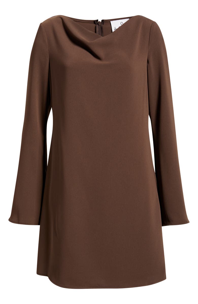 Sam Edelman Long Sleeve Minidress, Main, color, Espresso