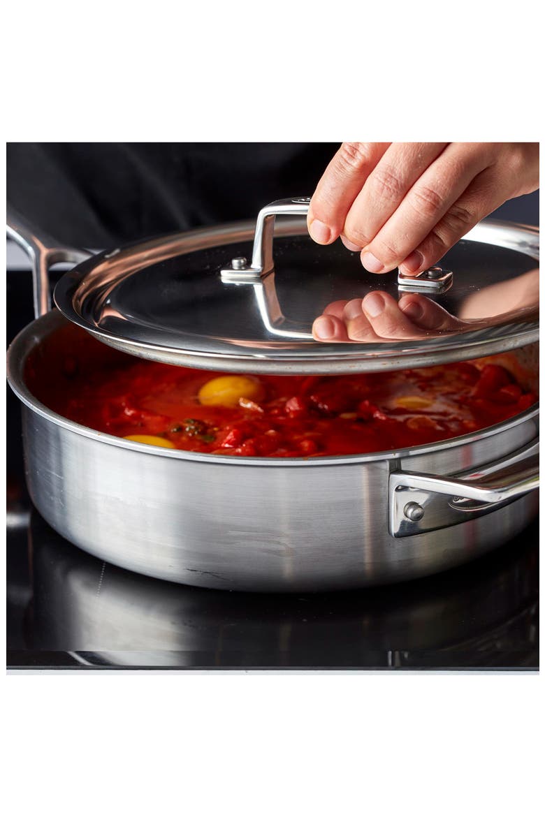 Essential 5-Ply 3-Quart Stainless Steel Sauté Pan, Alternate, color, STAINLESS STEEL