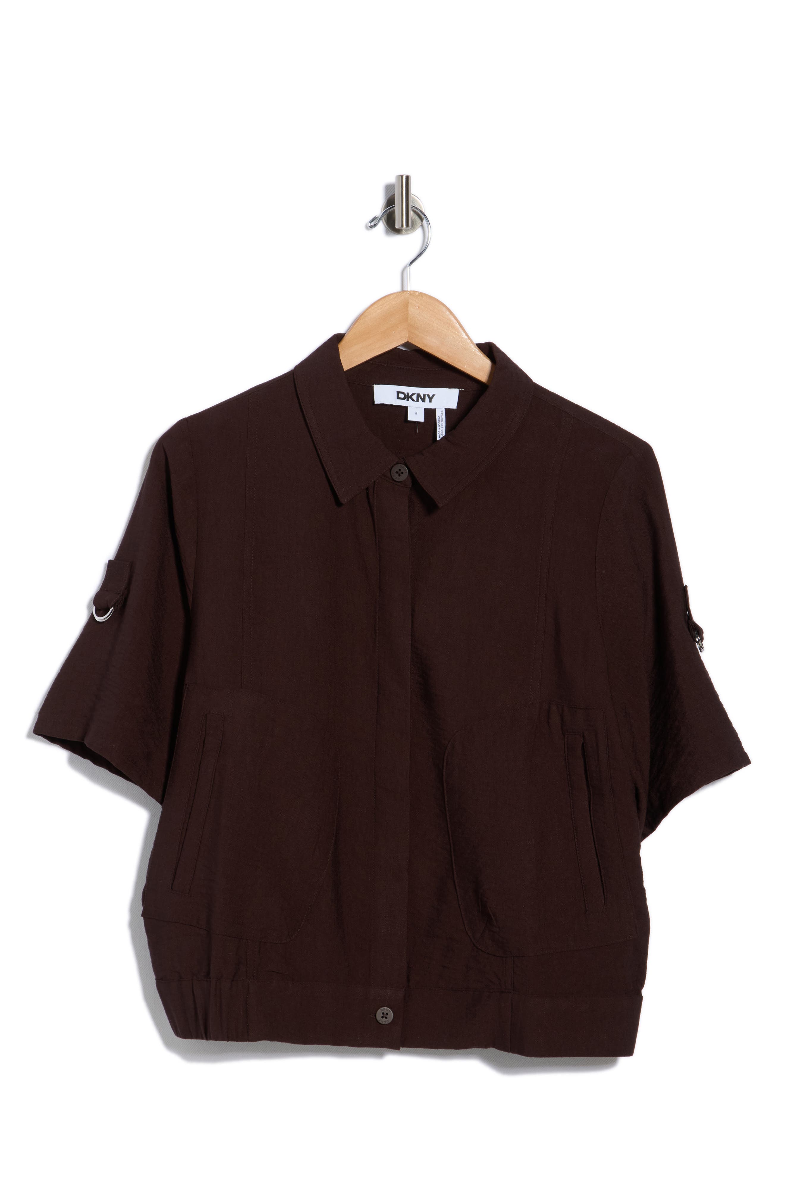 DKNY Short Sleeve Roll Tab Jacket