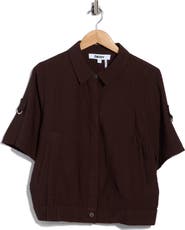 DKNY Short Sleeve Roll Tab Jacket