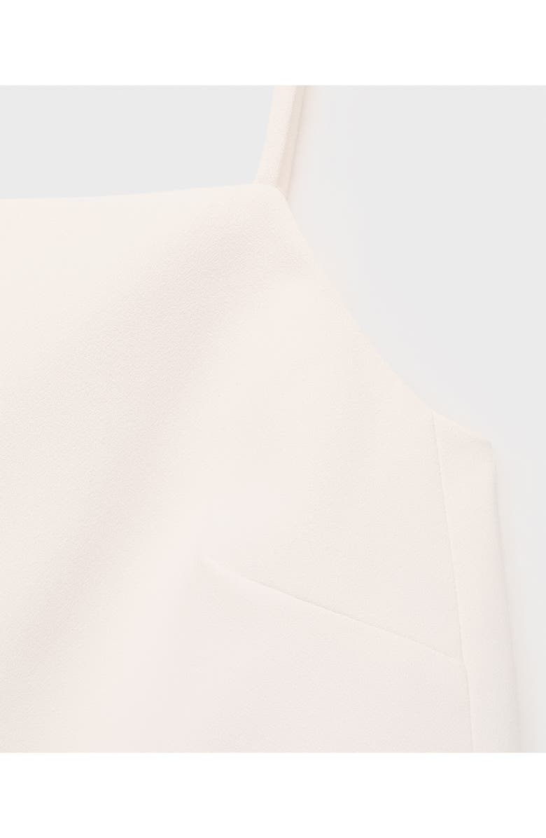 MANGO Button Back Crop Camisole, Alternate, color, Ecru