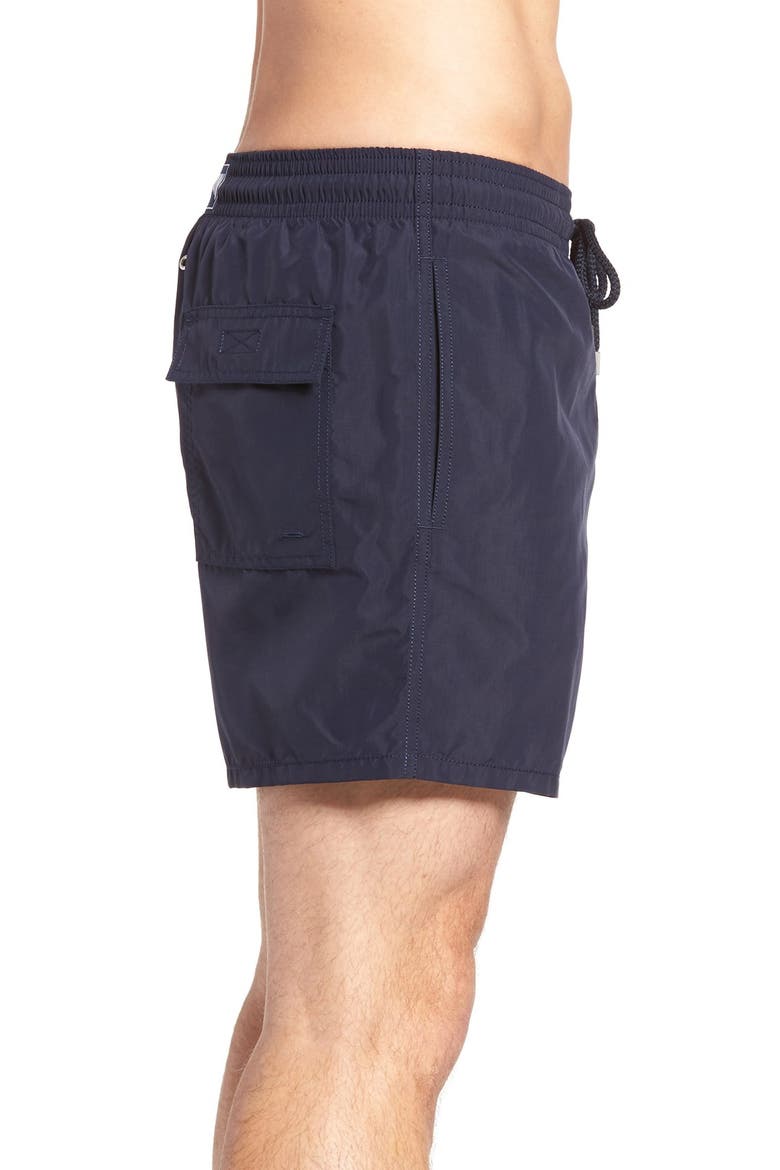 Men's Solid Swim Trunks, Alternate, color, NAVY