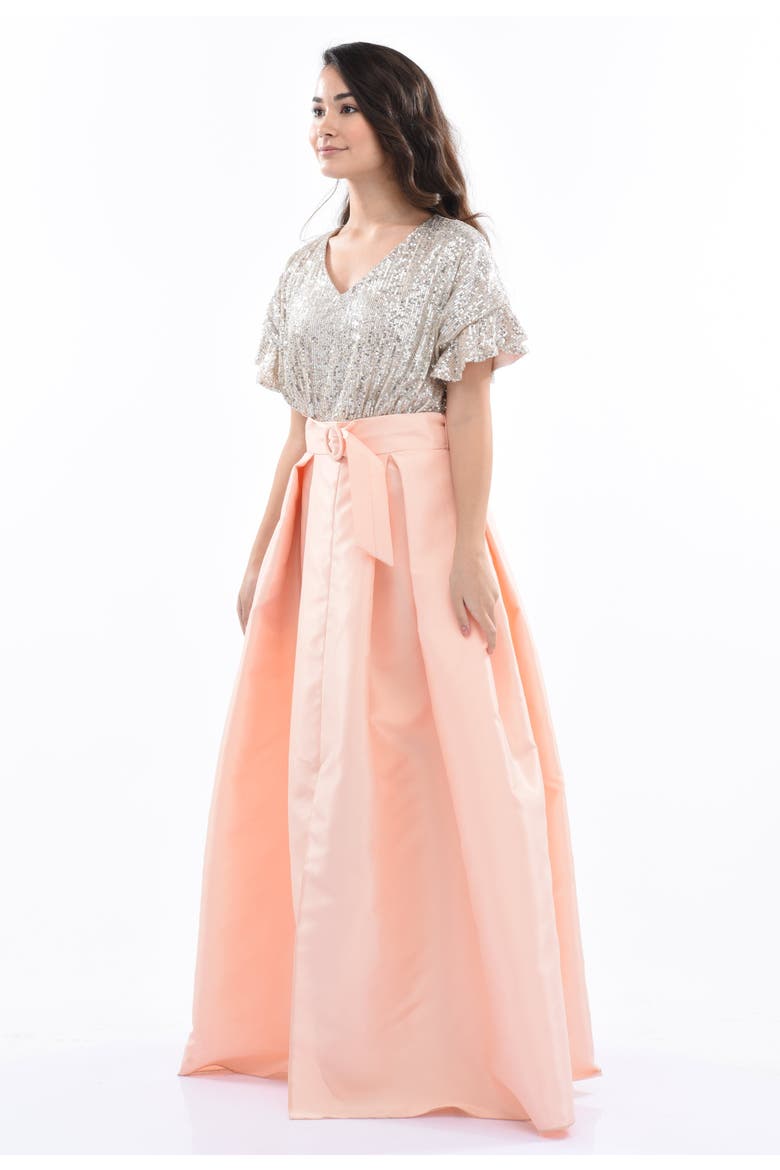 Arcola Dress, Alternate, color, Peach