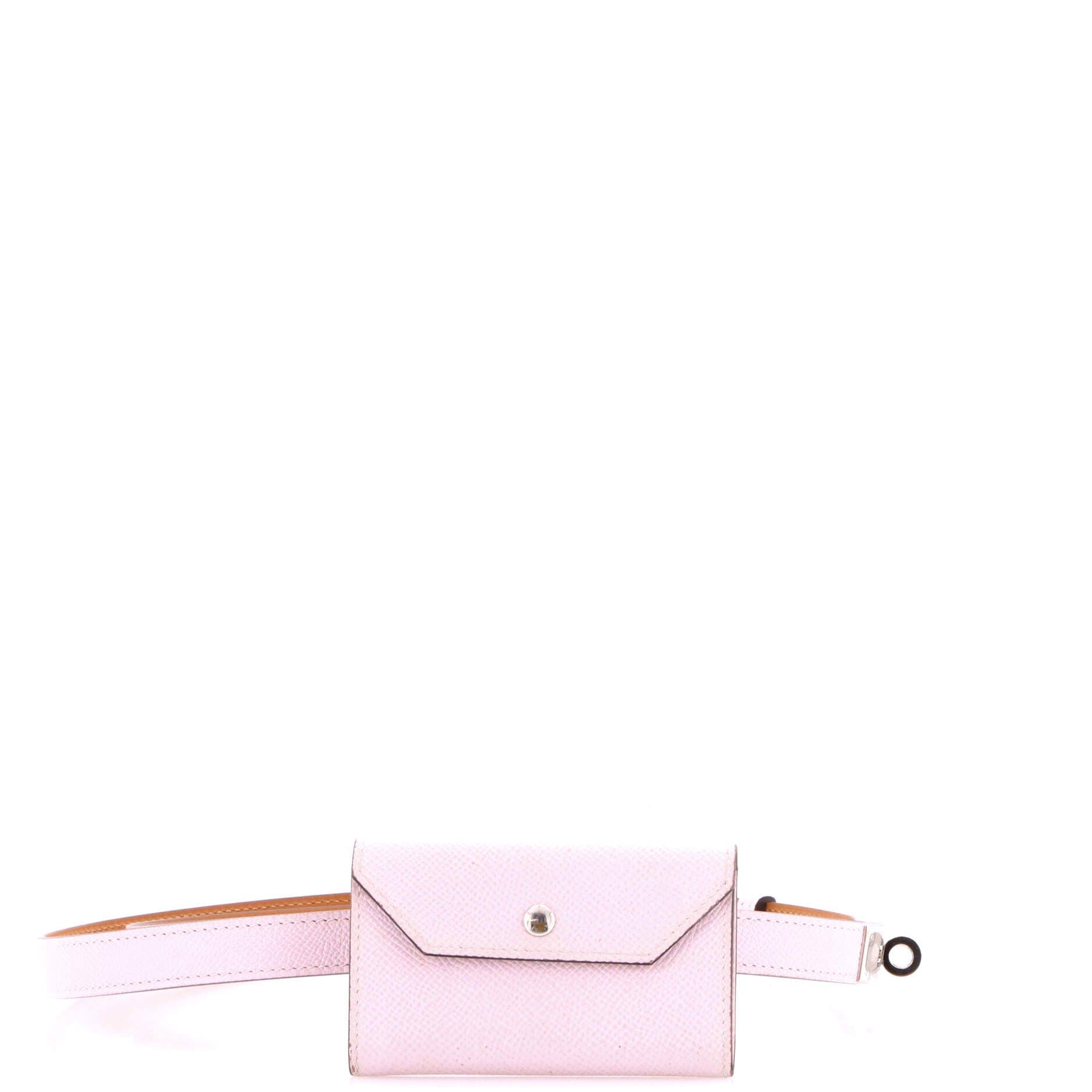 Pre-Owned Hermes Kelly Pocket Belt Leather Thin, Main, color, Mauve Pale