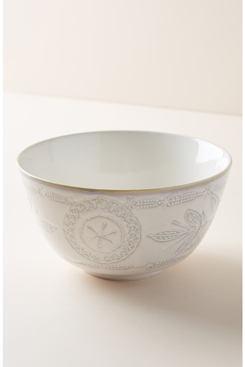 Anthropologie Uret Stoneware Bowl, Main, color, WHITE