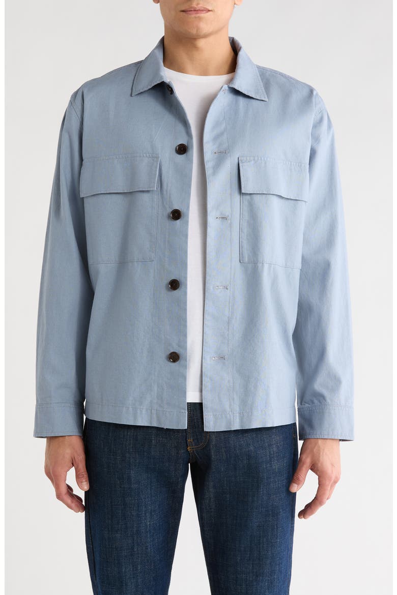 Calliope Island Linen Blend Shirt, Main, color, SLATE