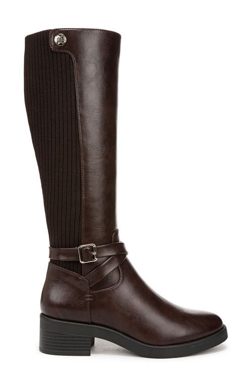 Lifestride Brittany Womens Zipper Manmade Knee-high Boots In Brown