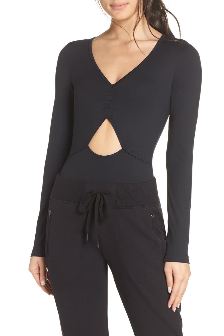 Open Your Heart Leotard, Alternate, color, BLACK