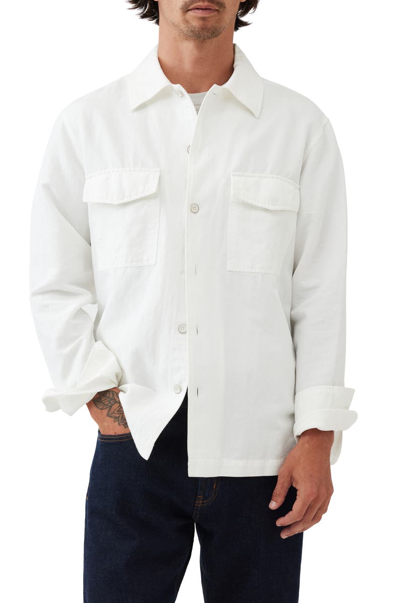 Rodd & Gunn Riverton Solid Linen & Cotton Button-Up Shirt, Main, color, 