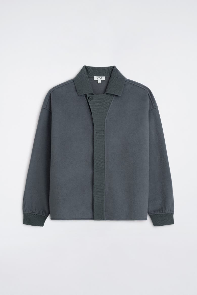Oversized Brushed Jersey Shirt, Alternate, color, STEEL GRAY