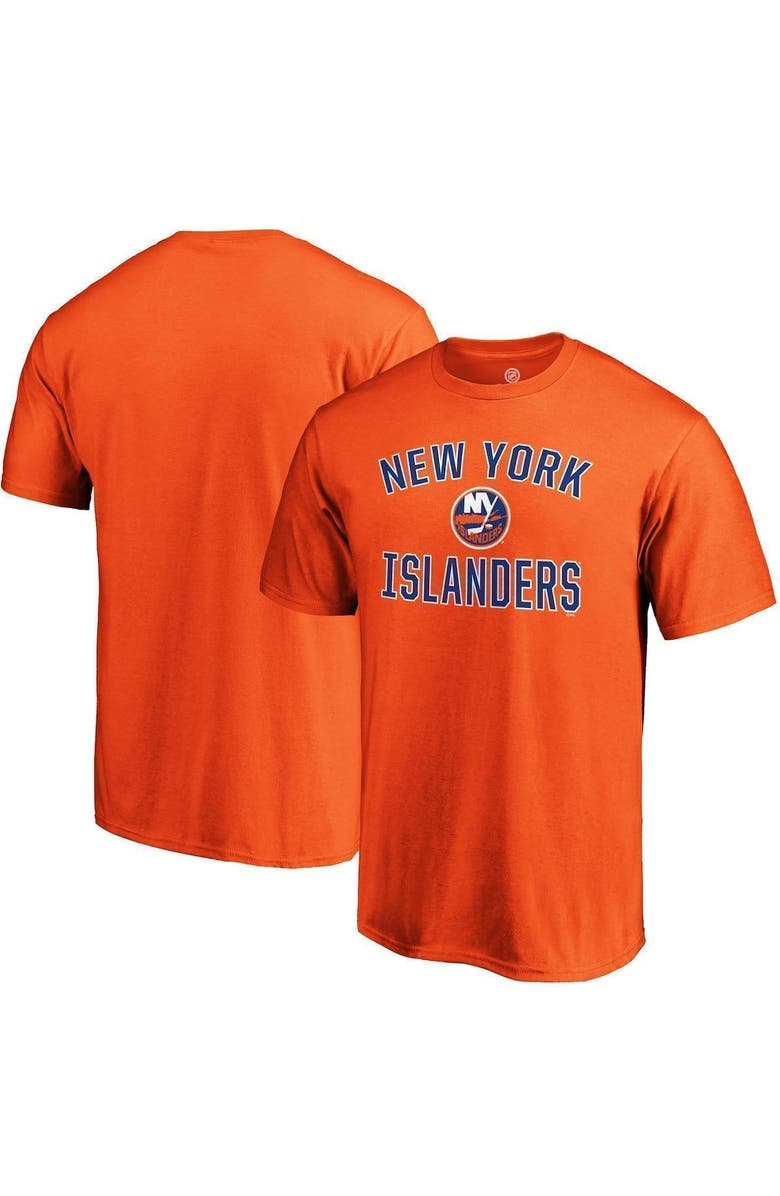 FANATICS Men's Fanatics Branded Orange New York Islanders Victory Arch T-Shirt, Main, color,