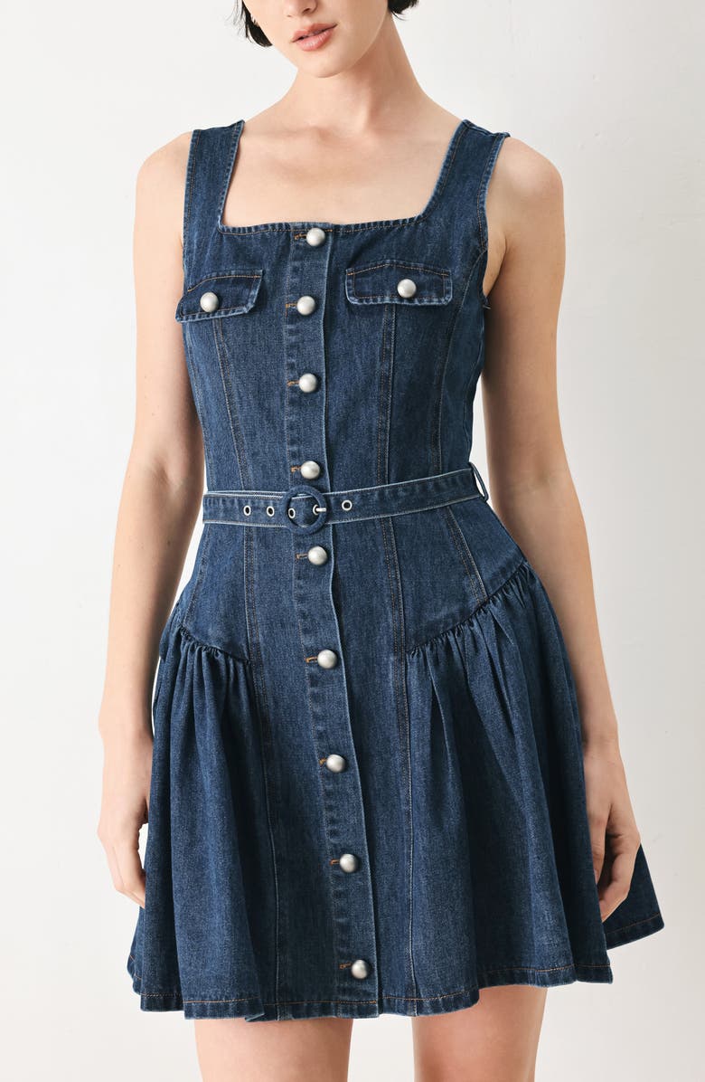 FREEMARKET Denim Minidress, Alternate, color, Indigo