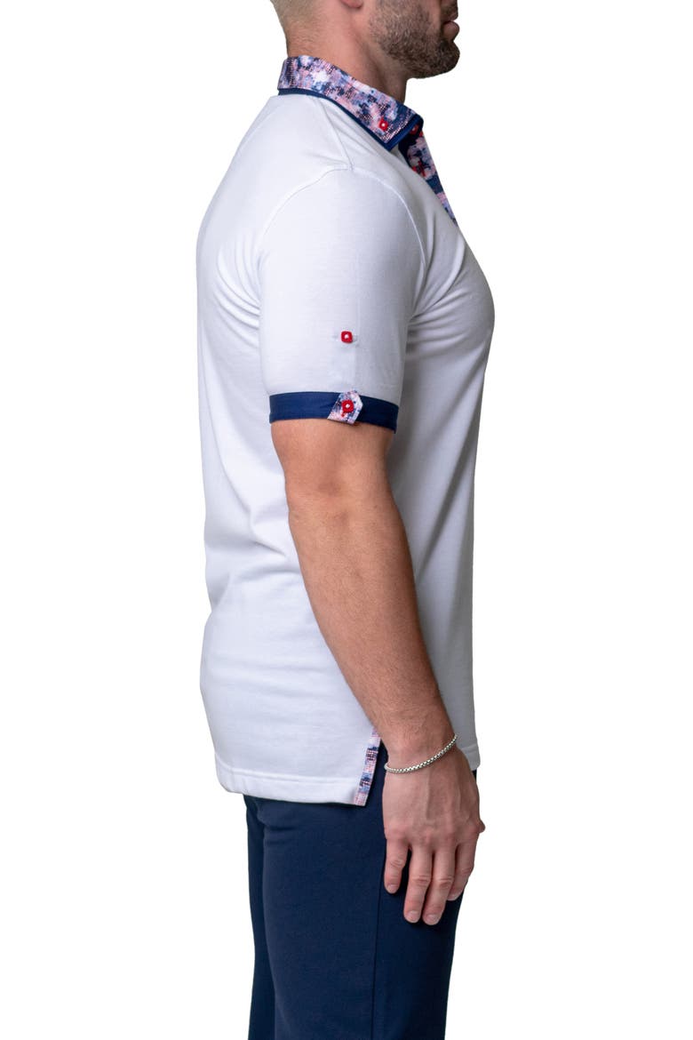 Mozartsolidgame White Jersey Polo, Alternate, color, WHITE