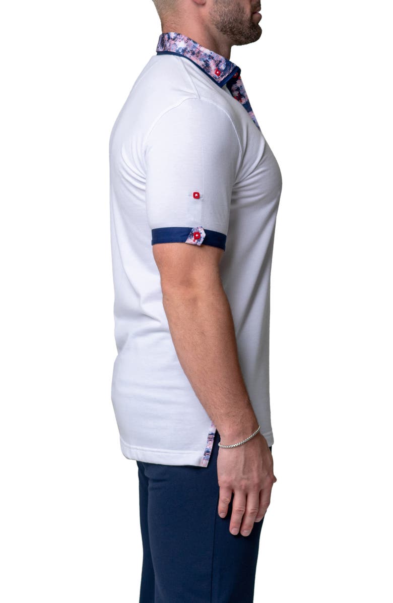 Maceoo Mozartsolidgame White Jersey Polo, Alternate, color, White