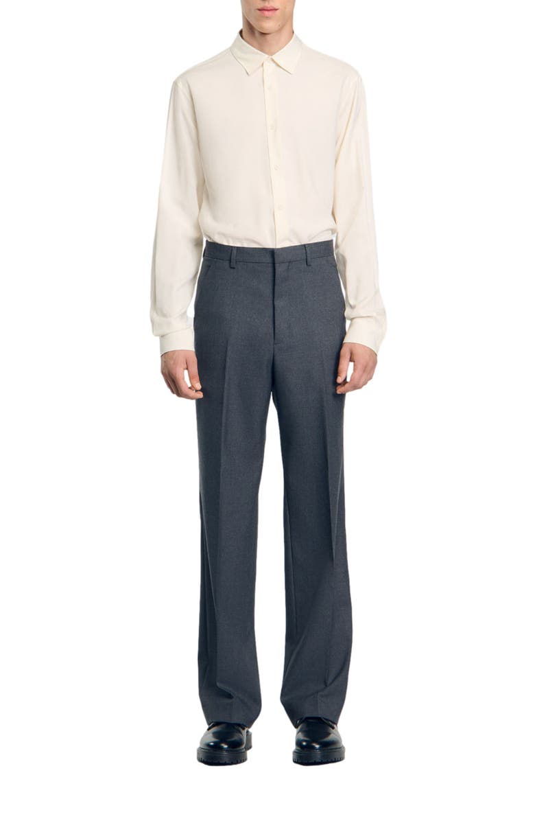 SANDRO Wide-leg suit trousers, Main, color,