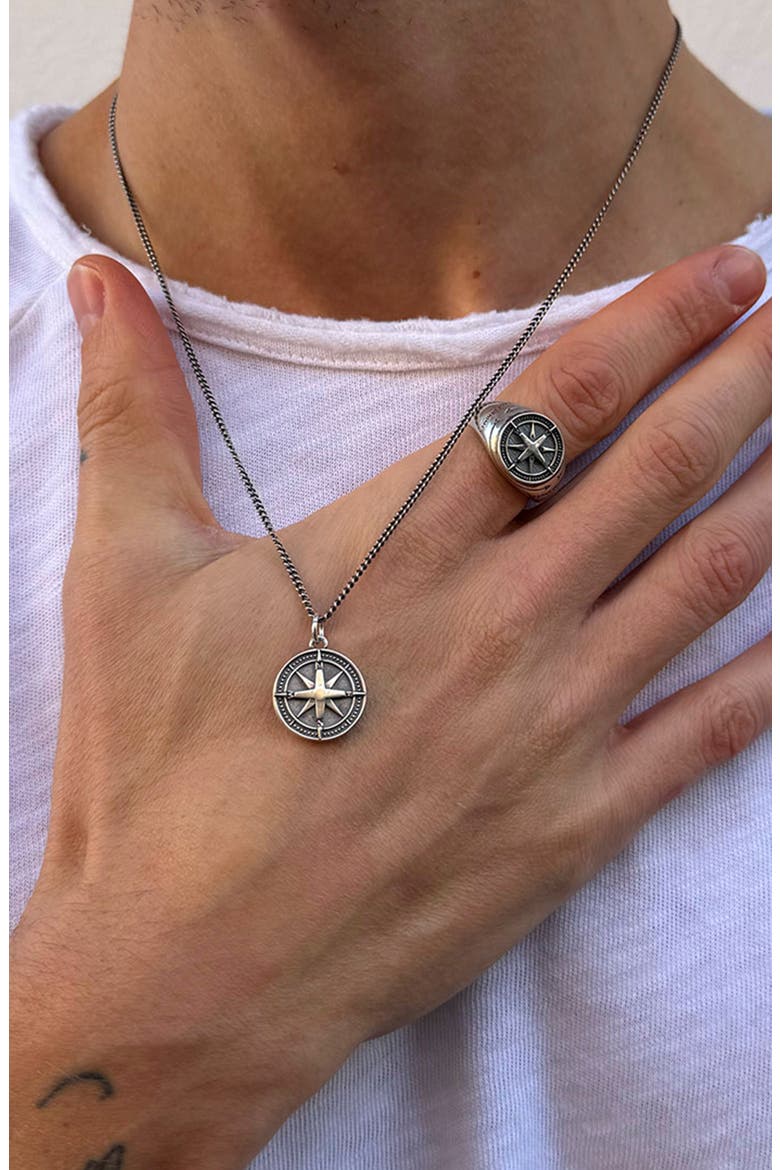 Napoleon Pendant Necklace, Alternate, color, SILVER