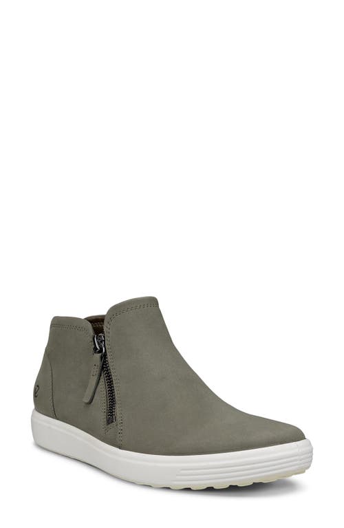Ecco Soft 7 Mid Top Zip Sneaker In Green