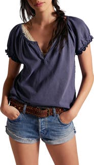 Free People Issa Puff Sleeve Top