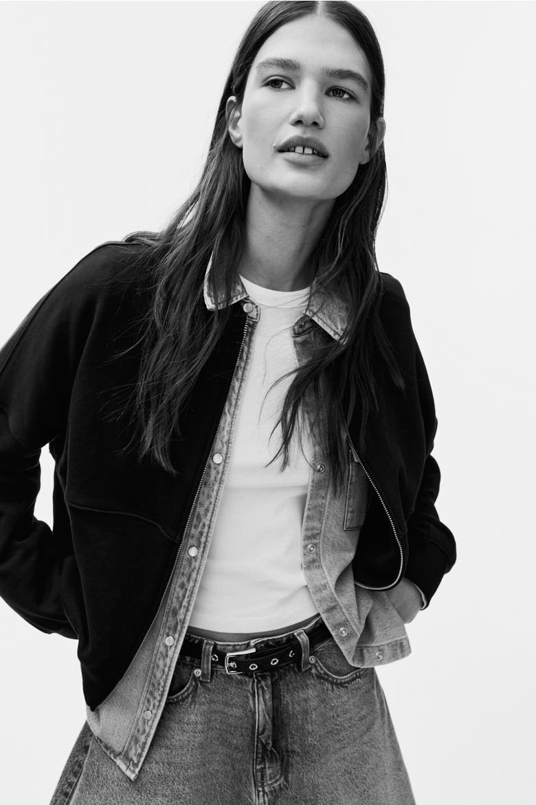 Bomber Jacket, Alternate, color, Navy blue