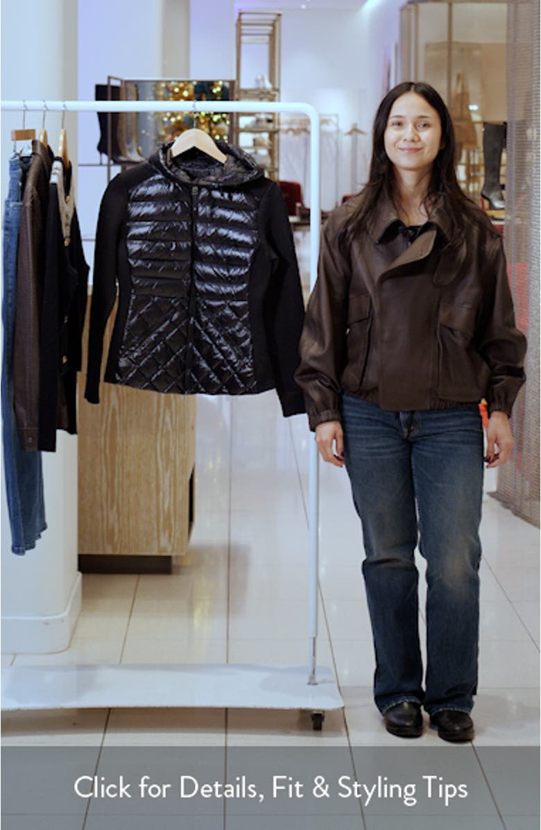 Agatha Mixed Media Down Jacket, sales video thumbnail