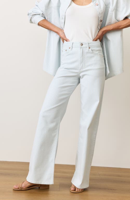 Shop Marine Layer Railroad Stripe Wide Leg Jeans