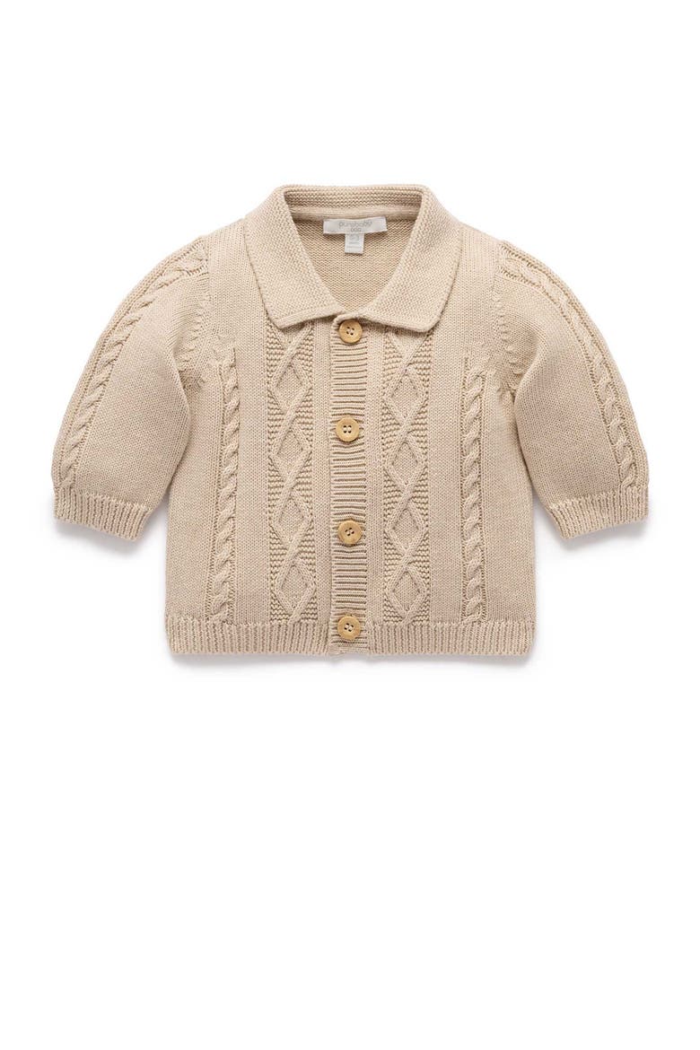 Cable Cardigan, Main, color, Oatmeal Melange