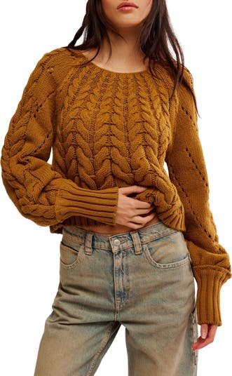 Orange free people sweater best sale