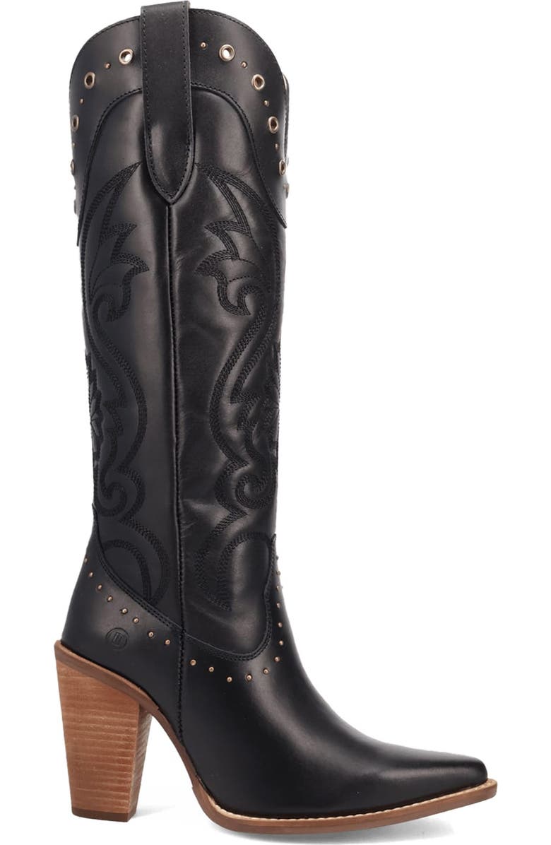 Dingo Rock N Rebel Knee High Western Boot, Alternate, color, Black