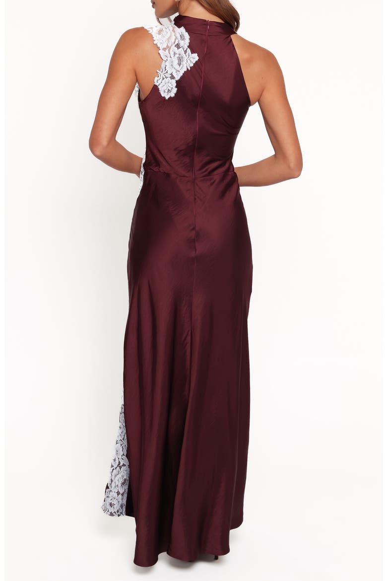 Lunita Halter Neck Maxi Dress, Alternate, color, BROWN/ BLUE